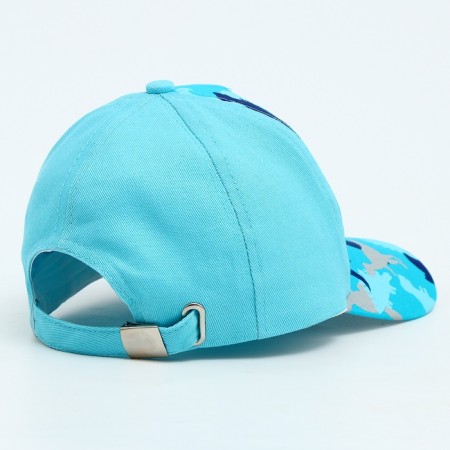 Children's cap for the boy "Dinosaurs", Blue color, rr 52-54, 5-7 years old-6