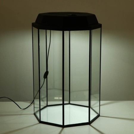 Aquarium "Binogrand" with a lid, 70 liters, 40 x 40 x 60/66 cm, black-1