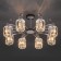 Tenia chandelier, 8x60W E14, graphite color