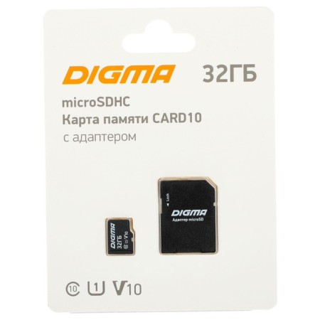 MicrosDHC 32GB Digma Card10 V10 + Adapter memory card-6