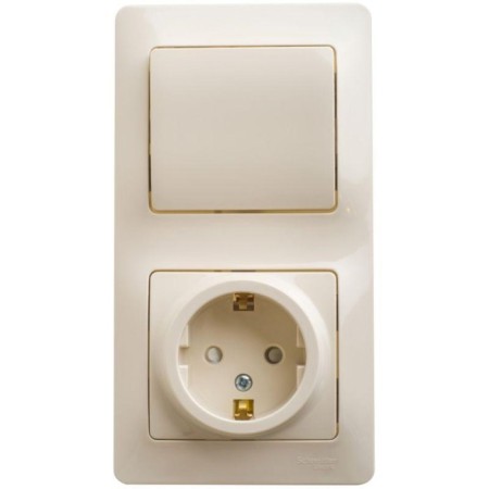 Block combined Gloss Sche GSL000270 Rosette 1 key, beige color
