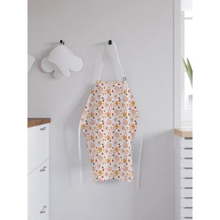 Apron kitchen with a photographic priorter "Heart and lock", adjustable, size OS-1