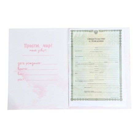 The folder for the birth certificate "You are our stamping", 23.5 x 31.5 cm.-5