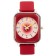 Women's watch, D-2 cm, silicone strap L-25 cm, red