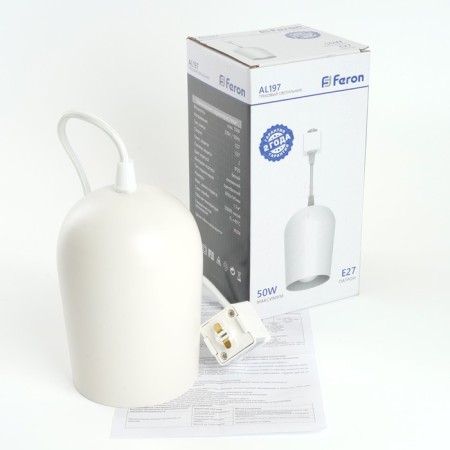 Snow -phase track lamp for Feron AL197, IP20, E27, 50 W, 90x90x145 mm, white color-2
