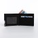 Male purse without fastening, department for maps, for bills, black color