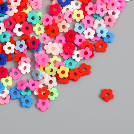 Beads for the creativity of PVC "Ring. Flowerers" set ≈ 330 pcs 0.1x0.6x0.6 cm-2