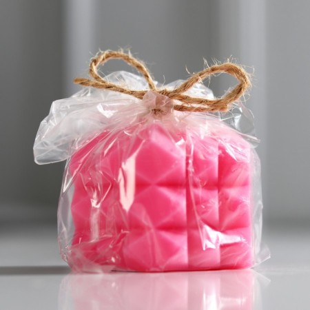 Figure candle "Geometry", pink-3