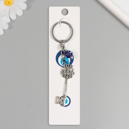 Keychain from the evil eye Metal "key with a lion" 2.5x6.2 cm-3