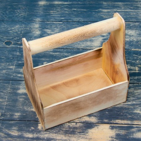 Kashpo wooden 20 × 12.5 × 20 cm stella mono, with a handle, we burned beautifully-1