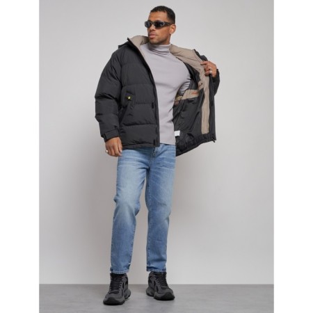 Sports Bologna male winter, size 58, black color-12