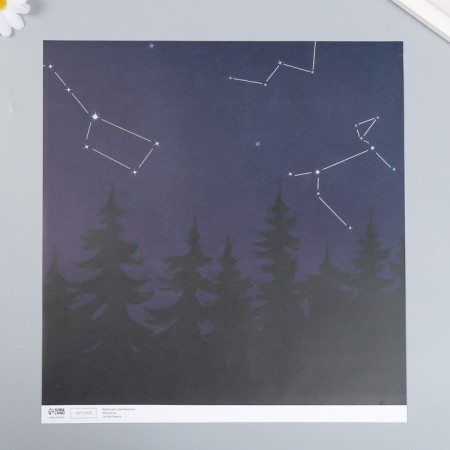 Scrapbooking paper "Trust the Stars" density 180 g 30.5x32 cm-1