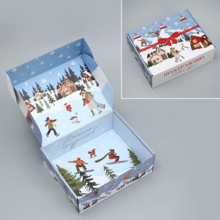 Folding box "Snow City", 27 x 21 x 9 cm, new year-1