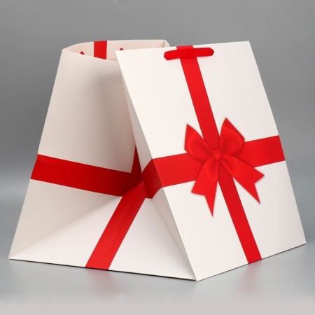 Square gift package, packaging, red, 40 x 40 x 40 cm-1