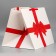 Square gift package, packaging, red, 40 x 40 x 40 cm