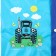 Children's raincoat, size s, 92-98 cm, blue tractor