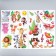 Sticker Plastic Interior 3D "Funny Animals" MIX 35x50 cm
