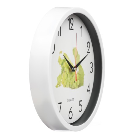 Watching clock, series: kitchen, "grapes", smooth move, d-25 cm-1