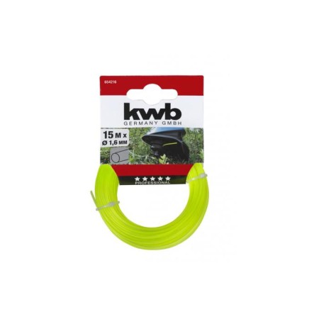 Lines for trimmer KWB Profi, D = 1.6 mm, 15 m, nylon, profile "Circle"