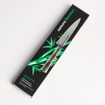 Kitchen knife samura bamboo, universal, blade 15 cm, steel hilt-4