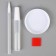 Set for decor of the Christmas ball with half -busin, red, mix