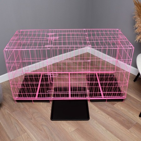 A cell with a dog for dogs, 130 x 60 x 70 cm, pink-9