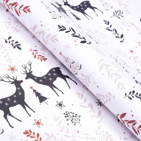 New Year. Paper packing glossy bilateral "deer", 70 x 100 cm-1