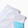 Women's socks shortened, white/turquoise color, size 25-27 (38-42)