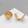 Earrings Metal "Chord" shell mini, color gold