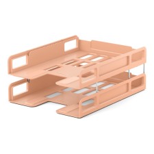 A set of horizontal trays - Erichkrause Techno, Pastel Bloom, 2 pieces, peach