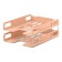 A set of horizontal trays - Erichkrause Techno, Pastel Bloom, 2 pieces, peach