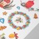 New Year sticker interior color "New Year's wreaths" 30x40 cm