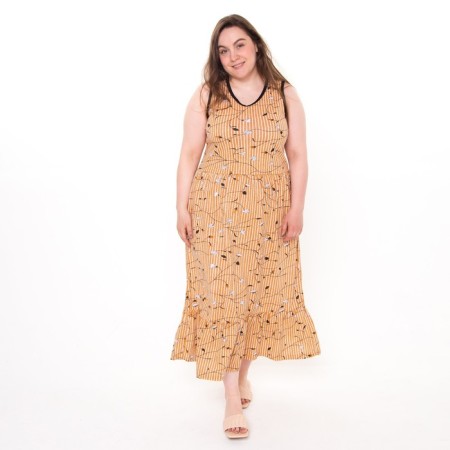 Sarafan female, orange color, size 48