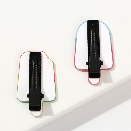 Hair clips for children "Sweet couple", 2 pcs, 3 x 1.5 cm-4