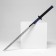 Souvenir weapon "Katana Seven" 105 cm, embossed blade, black handle, polystyrene foam