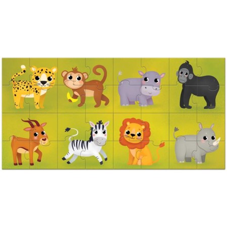 Puzzles 8 in 1, "Animals of Africa", bilateral-1