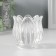 Glass of glass per 1 candle "Sninker" transparent 7x7x7 cm