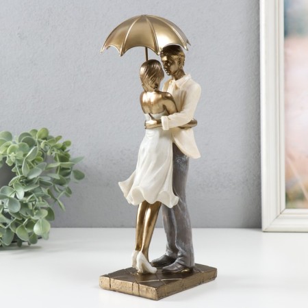 Souvenir Polystone Romance "In love with an umbrella" Bezh 28x10.5x11.5 cm-3