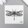 Tattoo on the body Black Dragonfly 6x6 cm