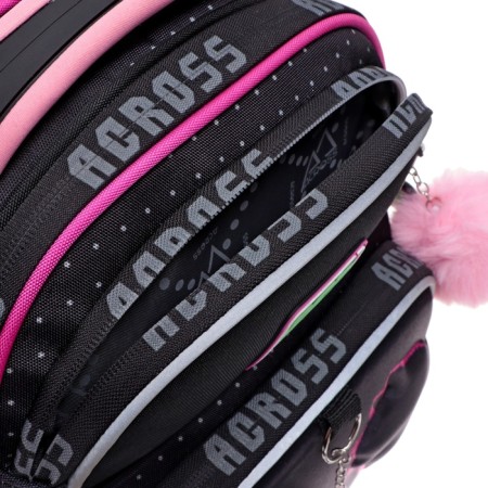 School backpack by Ergon. Spray Across 178 35*26*14 Virgo + Pen, Burner Cher/Rose 24-178-6-10