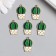 Decor for creativity metal, enamel "Cactus in a pot in peas" 2.2x1.5 cm