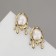 Earrings with pearls "exclus" melting, velvet, color gold