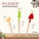 A set of garden tools, 3 objects: looser, scoop, rake, length 20 cm, Greengo