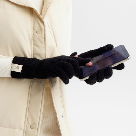 Women's gloves MIST with fingers, rr 25cm, black-4