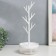 Casket with a stand for jewelry plastic "tree" white 14x36.5x14 cm