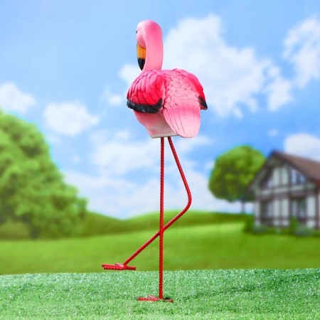 Garden figure "Pink Flamingo" 23x14x49cm-2