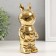 Piggy bank Ceramics "Rabbit" Gold 6x8.5x18 cm