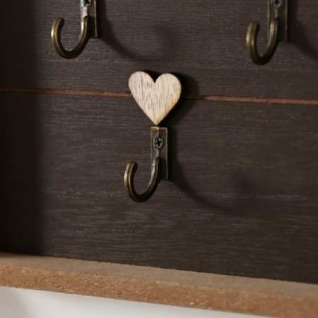 Decorative tree hooks "Wood. Hearts" 2.7x30x20 cm-2