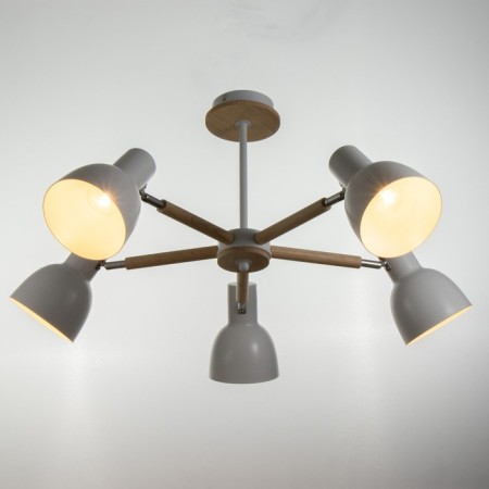 Svetogor chandelier "Project" 5x60W E27 white/beige
