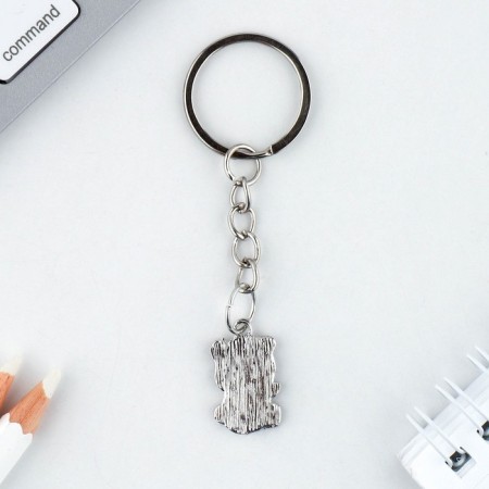 A keychain for children's, metal "Panda", 7 x 1.4 cm-3